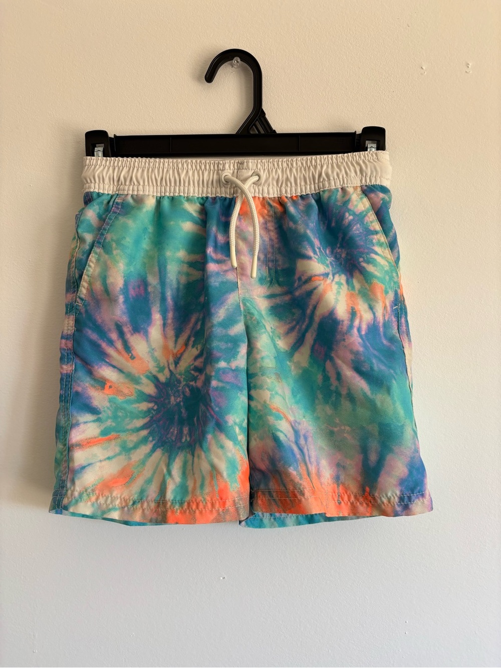Cat & Jack Kids Tie-Dye Swim Trunks - Blue, Teal, Orange